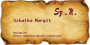 Szkalka Margit névjegykártya
